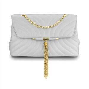 NEW TYLER ELLIS women's tiffany classica medium shoulder bag in koala grey